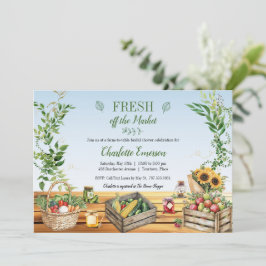 Farmers Market, Fresh off the Market ブライダルシャワー 招待状