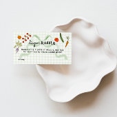 Farmer's Market Gingham Diaper Raffle Game エンクロージャーカード