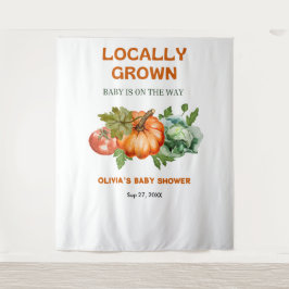 Farmers Market Locally Grown Baby Shower  タペストリー