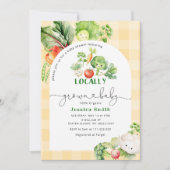 Farmers market Locally grown baby shower 招待状 (正面)