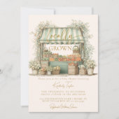 Farmers Market Locally Grown Baby Shower 招待状 (正面)