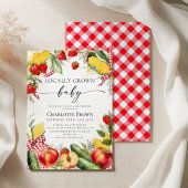 Farmer's Market Locally Grown Baby Shower 招待状