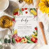 Farmer's Market Locally Grown Baby Shower 招待状