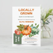 Farmers Market Locally Grown Baby Shower  招待状 (スタンド正面)