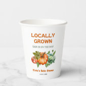 Farmers Market Locally Grown Baby Shower  紙コップ (裏面)
