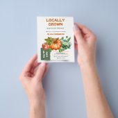 Farmers Market Locally Grown Baby Shower Invite チラシ (手)