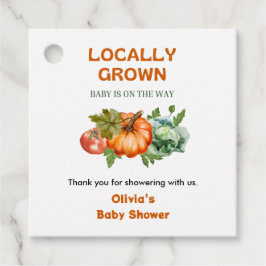 Farmers Market Locally Grown Baby Shower Thank You フェイバータグ