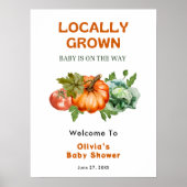 Farmers Market Locally Grown Baby Shower Welcome  ポスター (正面)
