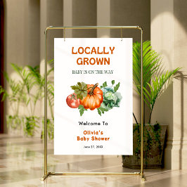 Farmers Market Locally Grown Baby Shower Welcome  ポスター
