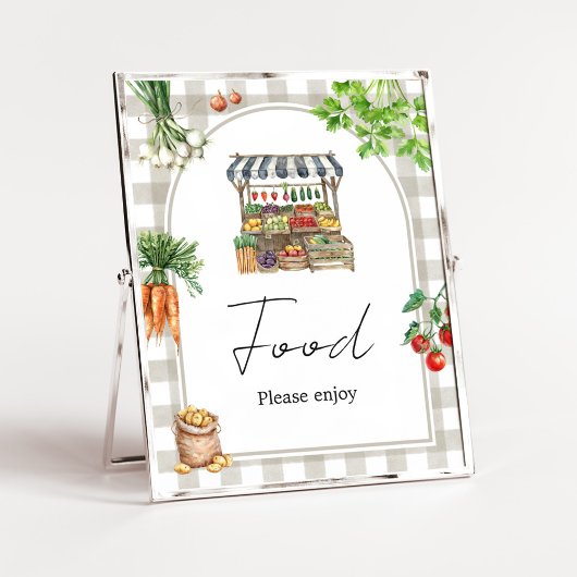 Farmers Market Locally Grown Shower Food Sign ポスター