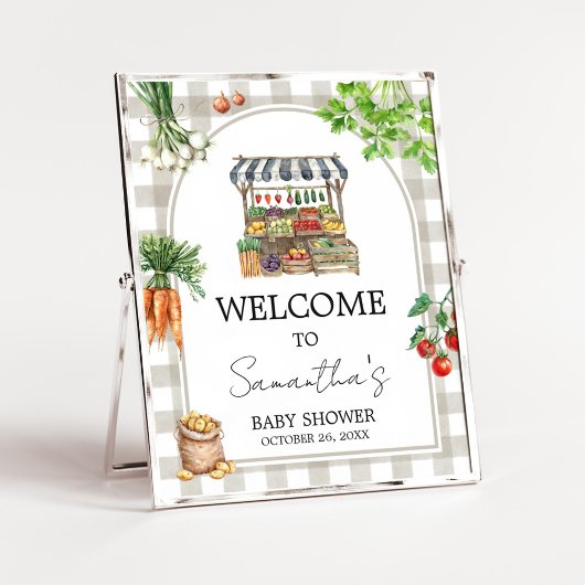 Farmers Market Locally Grown Shower Welcome Sign ポスター