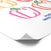 Farmer's Market Peppers Kitchen Wall Art ポスター (角)