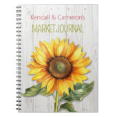 Farmers Market Personalized Sunflower Notebook ノートブック (正面)