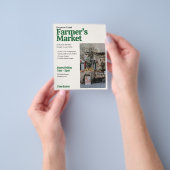Farmers Market Retro Editorial Photo Flyer チラシ (手)