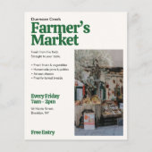 Farmers Market Retro Editorial Photo Flyer チラシ (正面)