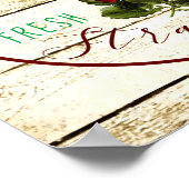 Farmer's market strawberries sign  ポスター (角)