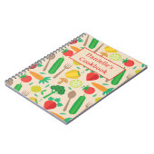 Farmers Market Vegetables  Custom Cookbook ノートブック (左側)