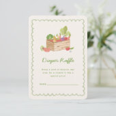 Farmer's Market Veggies Diaper Raffle エンクロージャーカード (スタンド正面)