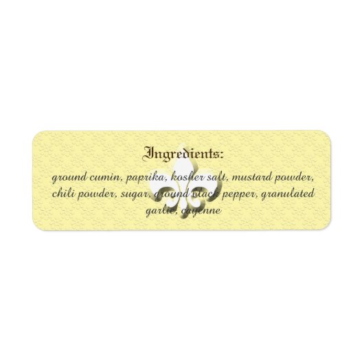 Farmer's Market Vendor Ingredients Label ラベル (正面)