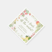 Farmers Market Watercolor Bridal Shower スタンダードカクテルナプキン (角)