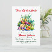 Farmer's Off the Market Fresh Fruit Bridal Shower 招待状 (スタンド正面)