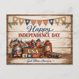 Farmhouse Americana Independence Day シーズンポストカード