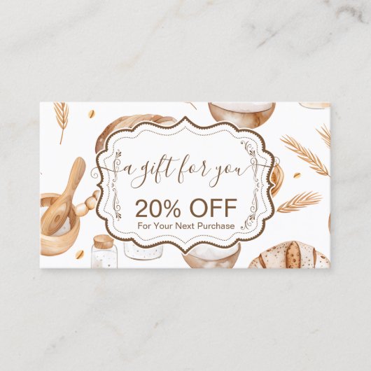 Farmhouse Artisan Bakery 割引カード (正面)