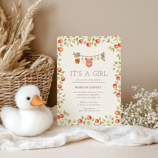 Farmhouse Baby Clothesline Baby Shower 招待状