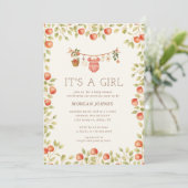 Farmhouse Baby Clothesline Baby Shower 招待状 (スタンド正面)