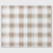 Farmhouse Beige White Buffalo Soft Plaid Pattern ラッピングペーパー (フラット)