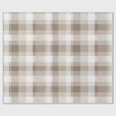 Farmhouse Beige White Buffalo Soft Plaid Pattern ラッピングペーパー (フラット)