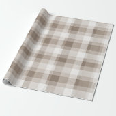 Farmhouse Beige White Buffalo Soft Plaid Pattern ラッピングペーパー (アンロールド)