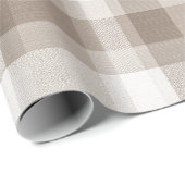 Farmhouse Beige White Buffalo Soft Plaid Pattern ラッピングペーパー (ロールコーナー)