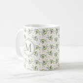 Farmhouse Botanical Initial M Cottage Garden コーヒーマグカップ (正面左)
