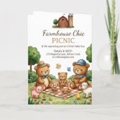 Farmhouse Chic Picnic Invitation カード (裏面)