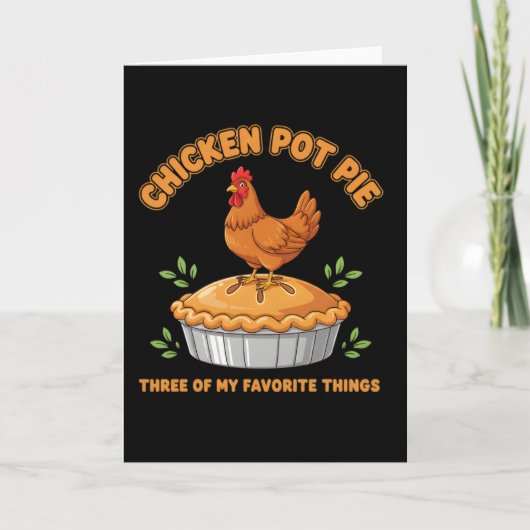 Farmhouse Chicken Lover Chicken Pot Pie Humor カード (正面)