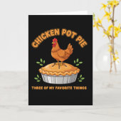 Farmhouse Chicken Lover Chicken Pot Pie Humor カード (黄色い花)