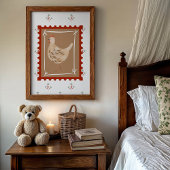 Farmhouse Chicken Nursery Wall Art Print  ポスター