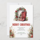 Farmhouse Christmas greeting card 赤と緑 シーズンカード (正面)