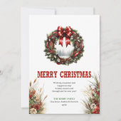 Farmhouse Christmas greeting card 赤緑 シーズンカード (正面)