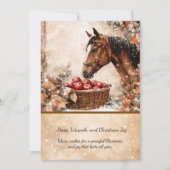 Farmhouse Christmas Horse Winter Scene Card | 招待状 (正面)