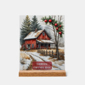 Farmhouse Christmas Magic Vintage Rustic  アクリルサイン (正面)