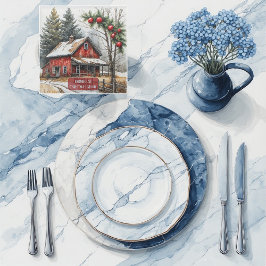 Farmhouse Christmas Magic Vintage Rustic ガラスコースター