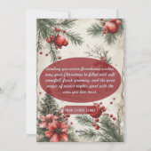 Farmhouse Christmas Magic Vintage Rustic  シーズンカード (裏面)