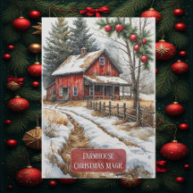 Farmhouse Christmas Magic Vintage Rustic 
