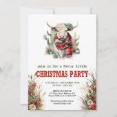 Farmhouse Christmas party printable red green  招待状 (正面)