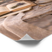 Farmhouse Coffee Table Still Life Floral Wall Art ポスター (角)