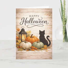 Farmhouse Colorful Pumpkins Halloween カード