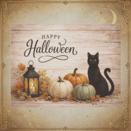 Farmhouse Colorful Pumpkins Halloween シーズンポストカード