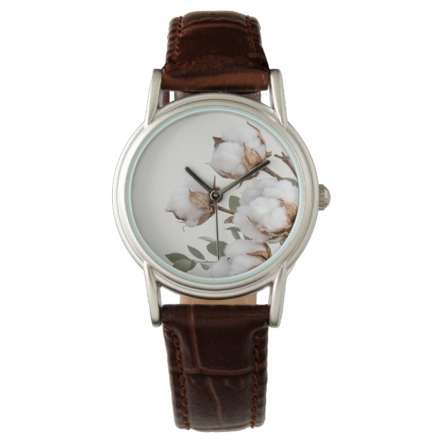 Farmhouse Cotton Botanical Watch Neutral Rustic 腕時計 (正面)